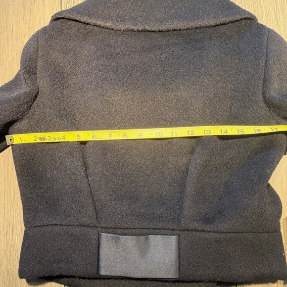 DVF Ladybird Short Trench Jacket - Black Size 6 - Wool/Alpaca mix - Picture 8 of 8